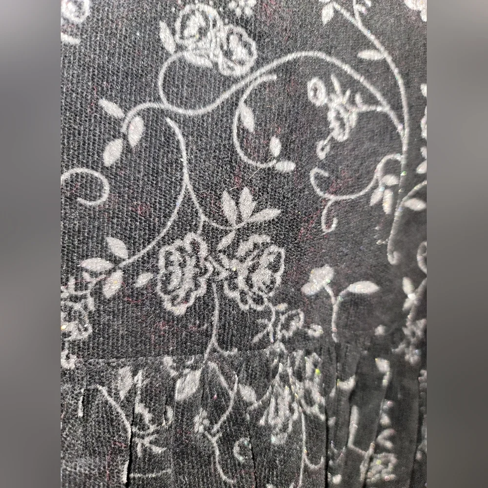 Charming Black Floral Kids Dress